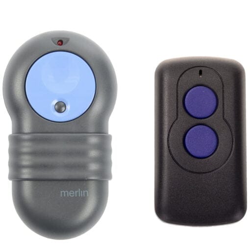 Aftermarket Merlin M802 Blue Button Visor Garage Remote with 12 Dipswitches