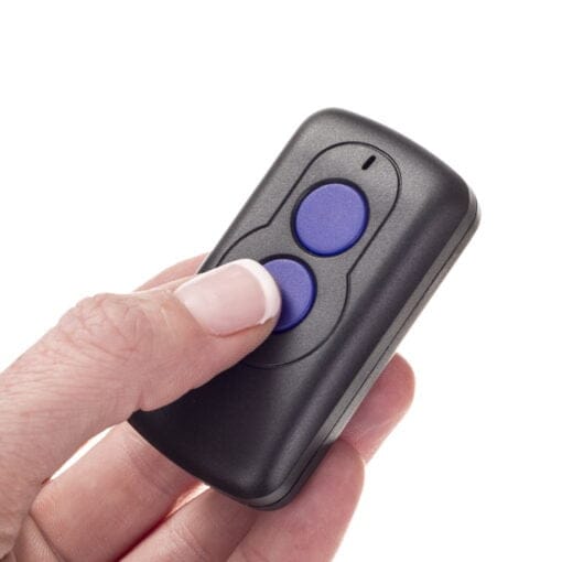 Aftermarket Merlin M802 Blue Button Visor Garage Remote with 12 Dipswitches - Image 3