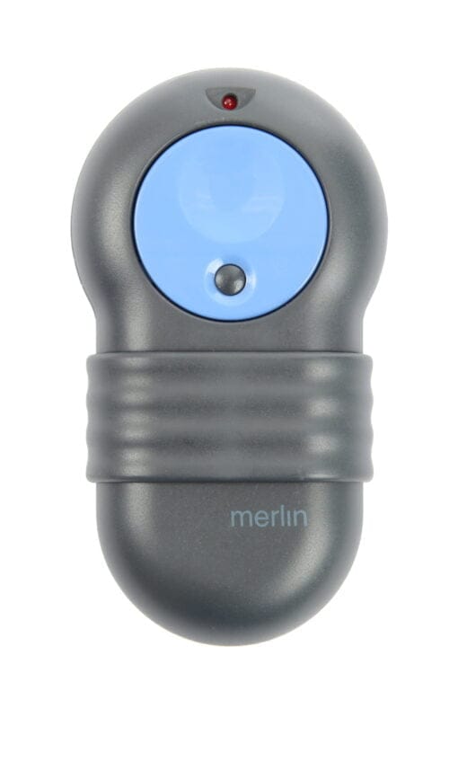 Merlin M802 Blue Button Visor Garage Remote with 12 Dipswitches