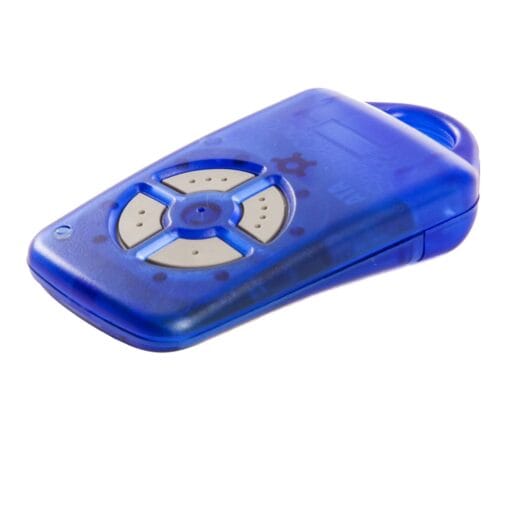 ATA PTX4 Blue Garage Door Remote SecuraCode Front Angle