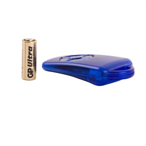ATA PTX4 Blue Garage Door Remote SecuraCode Back Angle
