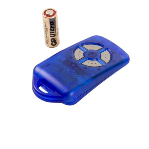 ATA PTX4 Blue Garage Door Remote SecuraCode Angle
