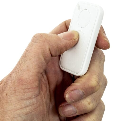Nice Era Inti White Garage Door Remote Control Hand