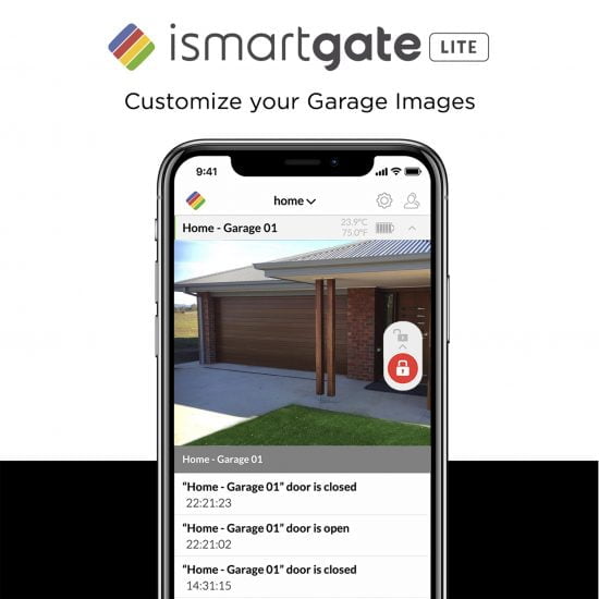 iSmartGate Lite Tilt Door Garage Kit Phone Image