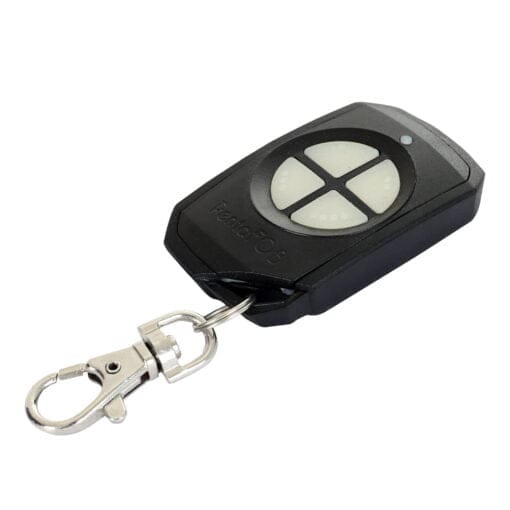 FOB43304BLK Black 4 Button Remote Control Angle