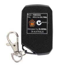 FOB43302BLK Black 2 Button Remote Control Rear