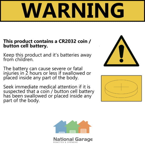 Button Coin Cell Battery Warning