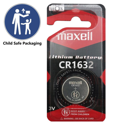 Maxell CR1632 3V Lithium Coin Button Battery - DL1632 ECR1632 KCR1632 BR1632