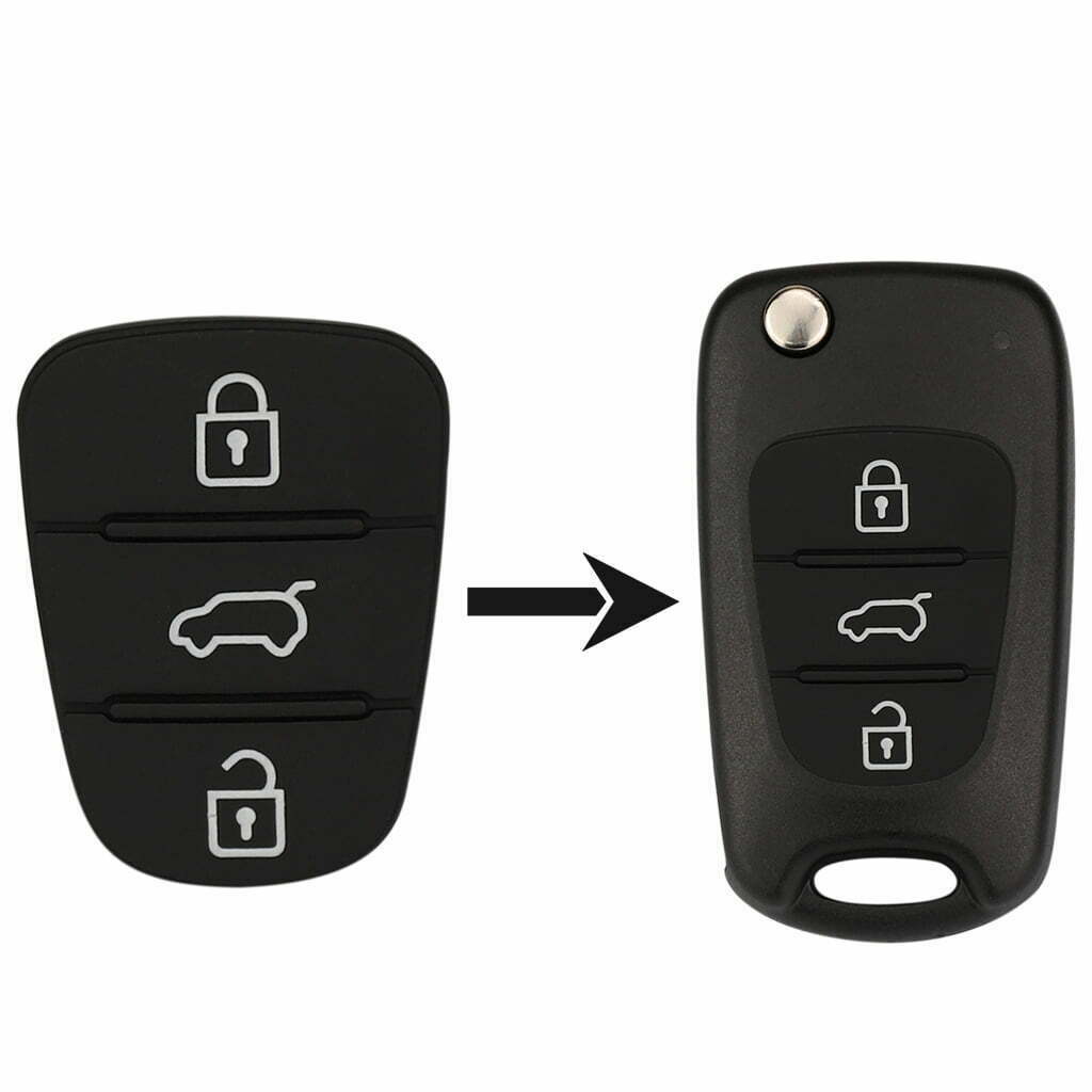 Hyundai Car Key Replacement Rubber Buttons