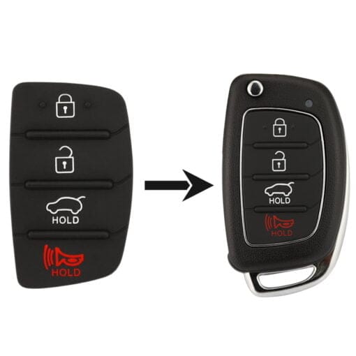 Hyundai Car Remote Replacement Buttons AOHY-B04 Case No Key