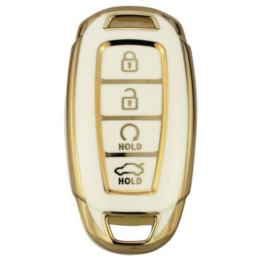 Hyundai White Car Key Cover | i30, Elantra, Tucson, Kona