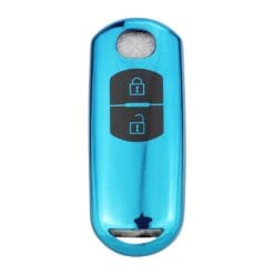 Mazda Blue 2 Button Car Key Cover | 2, 3, 6, CX-3, CX-5