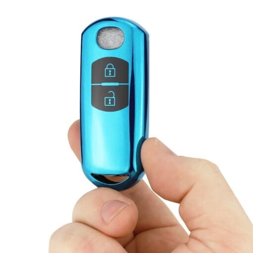Mazda Blue 2 Button Car Key Cover | 2, 3, 6, CX-3, CX-5 - Image 4