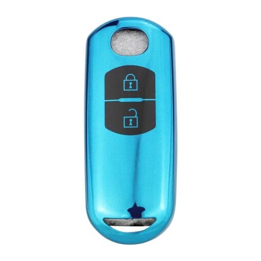 Mazda Blue 2 Button Car Key Cover | 2, 3, 6, CX-3, CX-5