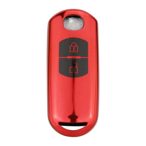 Mazda Red 2 Button Car Key Cover | 2, 3, 6, CX-3, CX-5
