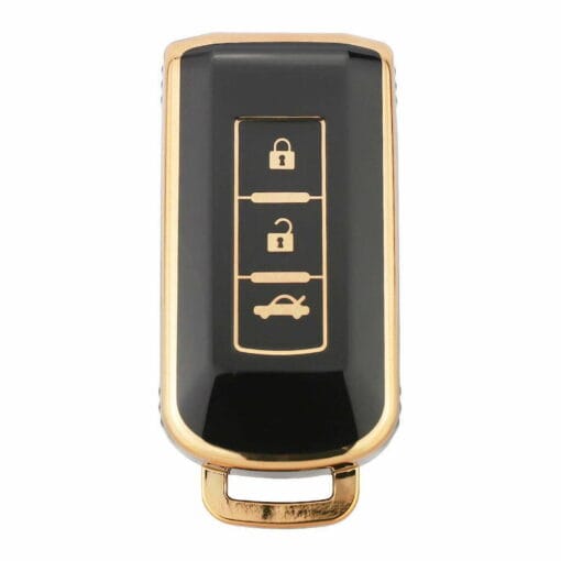 Mitsubishi Black 3 Button Car Key Cover | Outlander, ASX, Lancer