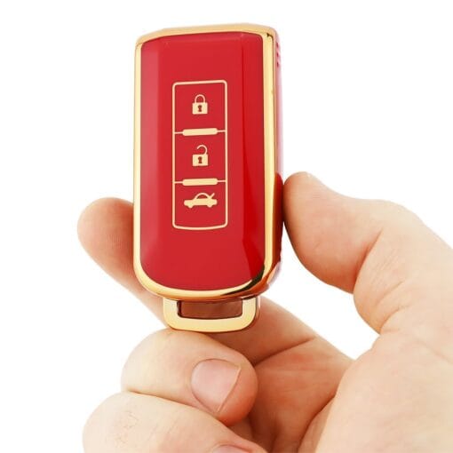 Mitsubishi Red 3 Button Car Key Cover | Outlander, ASX, Lancer - Image 3