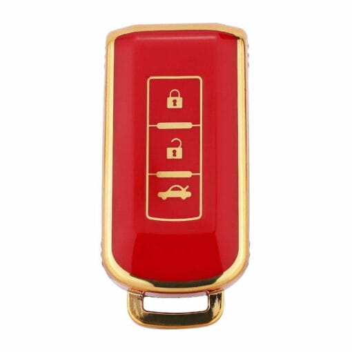 Mitsubishi Red 3 Button Car Key Cover | Outlander, ASX, Lancer