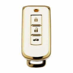 Mitsubishi White 3 Button Car Key Cover | Outlander, ASX, Lancer