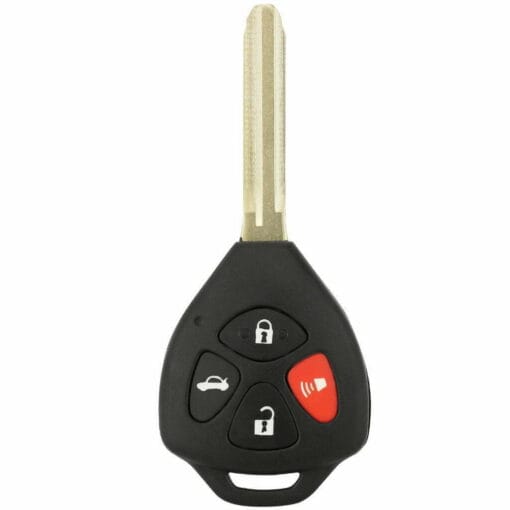 Toyota 4 Button Red Replacement Car Key