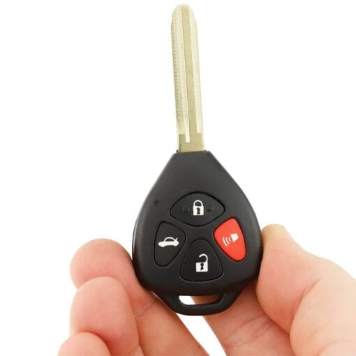 Toyota 4 Button Red Replacement Car Key - Image 4