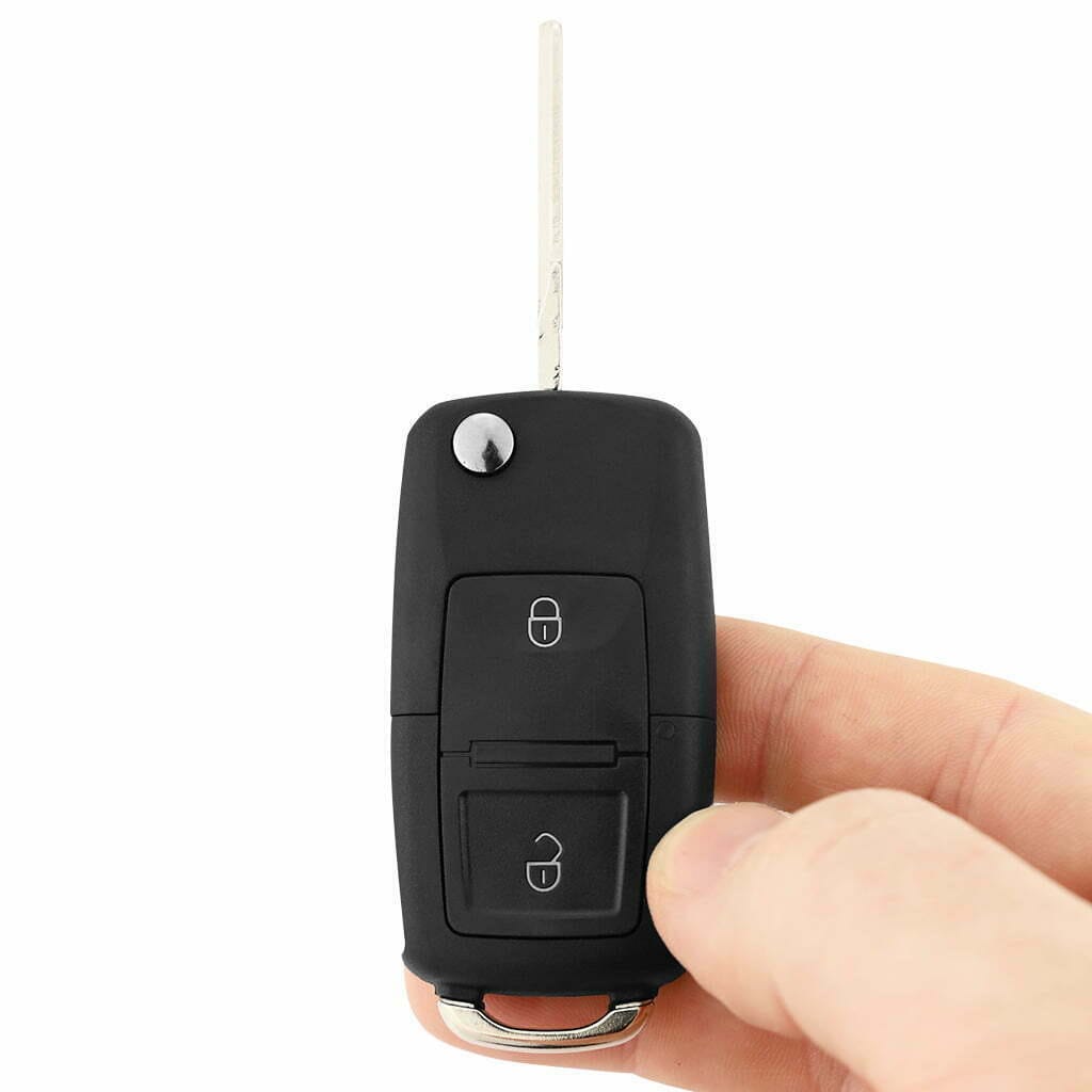 thumbnail image 2 of Replacement Key Remote Fob Shell Case For Volkswagen 2-Button Flip Key – Unbranded 602 2 of 5