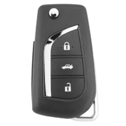 Toyota 3 Button Replacement Flip Car Key To Suit Corolla, Camry, RAV4