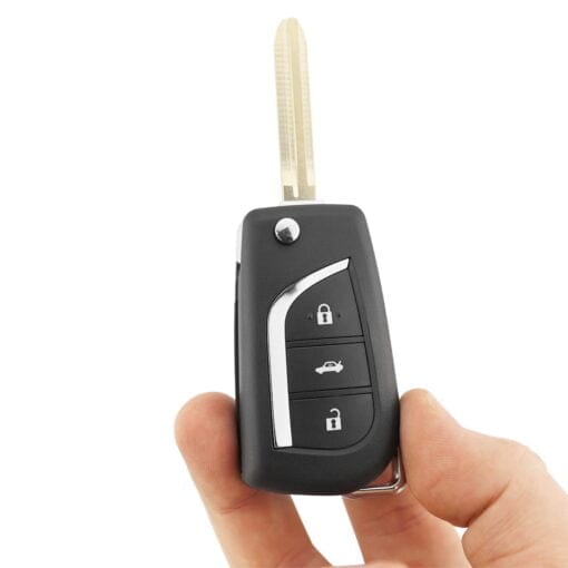Toyota 3 Button Replacement Flip Car Key To Suit Corolla, Camry, RAV4 - Image 6