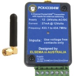 Elsema 4 Button Pentacode Transmitter with Wires - PCK43304W