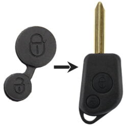 Citroen Rubber Button Car Key Replacement for Berlingo, Xsara, Elysee