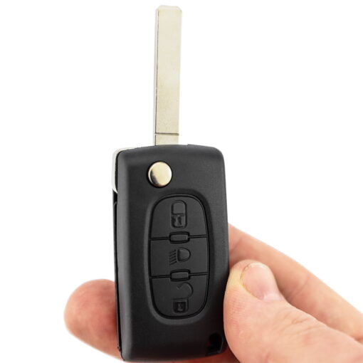 Citroen 3 Button Replacement Car Key Case Alt Button HU83 No Battery Clip - Image 4