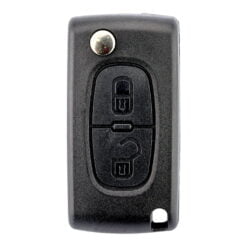Citroen 2 Button Replacement Car Key Case HU83 Inc Battery Clip