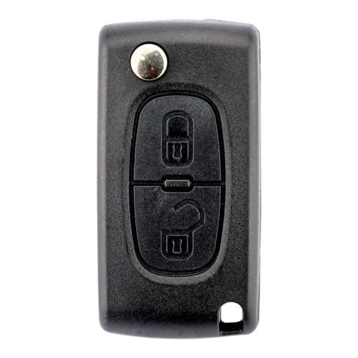 Citroen 2 Button Replacement Car Key Case HU83 Inc Battery Clip