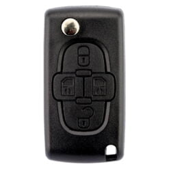 Citroen 4 Button Replacement Car Key Case HU83 Inc Battery Clip