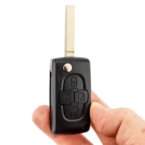 Citroen 4 Button Replacement Car Key Case HU83 Inc Battery Clip - Image 7