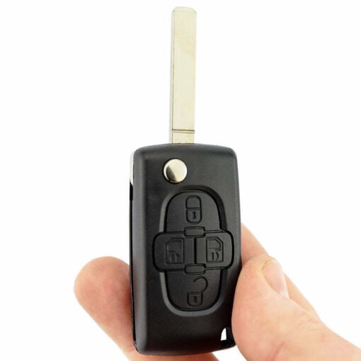 Citroen 4 Button Replacement Car Key Case HU83 Inc Battery Clip - Image 5