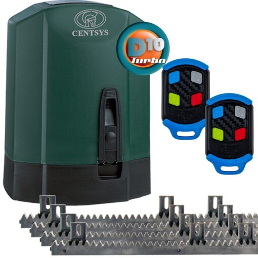 Centsys D10 Turbo 240V 1000Kg Industrial Sliding Gate Motor + 4m Gate Racking
