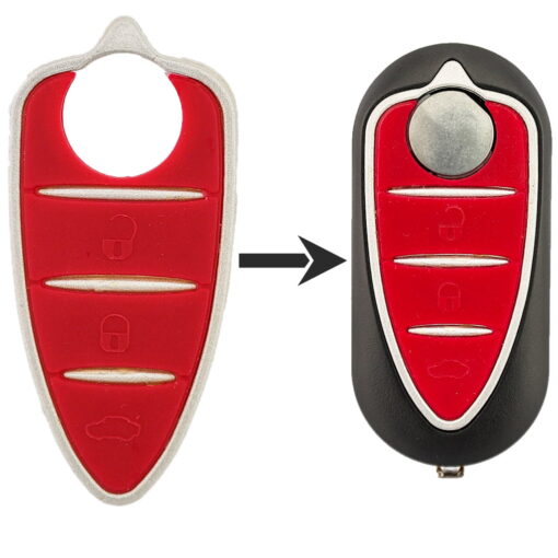 Alfa Romeo Three Button Car Key Replacement Rubber Button - Image 3