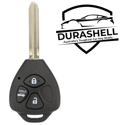 Toyota Dura Shell 3 Button Hold / Lock / Unlock TOY43 Replacement Car Key Case
