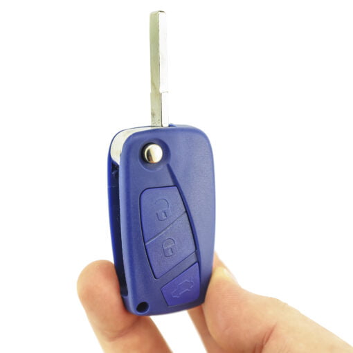 Fiat Blue 3 Button Punto, Doblo, Bravo Car Key Replacement Case/Shell/Blank - Image 4