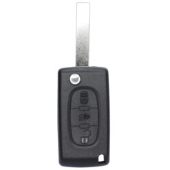 Citroen 3 Button Replacement Car Key Case HU83 No Battery Clip