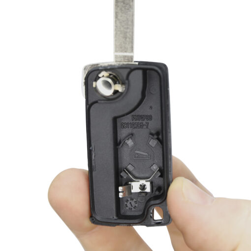 Citroen 2 Button Replacement Car Key Case HU83 Inc Battery Clip - Image 4