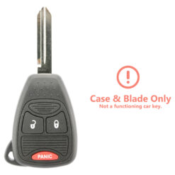 Alternative view of Jeep / Dodge 3 Button Replacement Car Key AOCH-CK12